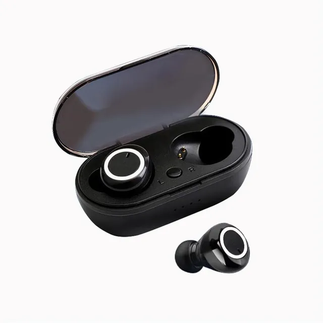 Sportowe bezprzewodowe słuchawki z etui na ładowanie - Y50