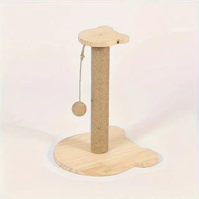 Sisal scraper for cats with wooden frame