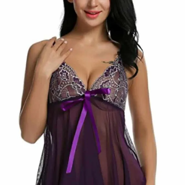 Erotická nočná košeľa Michelle l purple