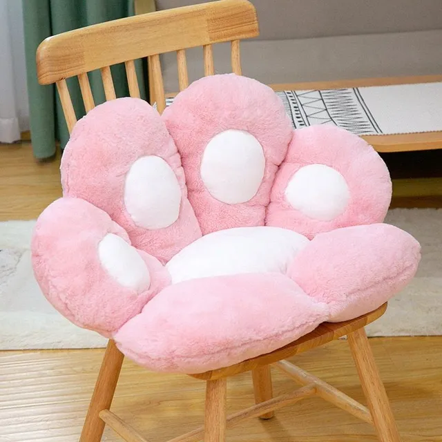 Cute plush armchair in the shape of a bear paw