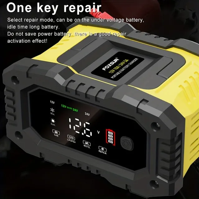 High performance car battery charger 12V/24V 20A/10A