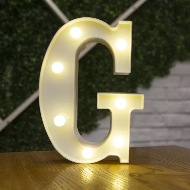 LED stylish lamp in the shape of letters and numbers