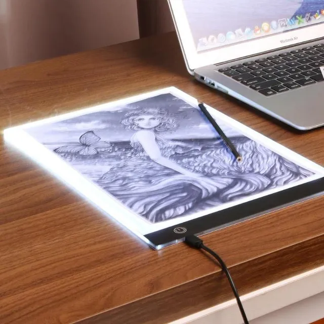 Placă luminoasă artistică USB extrem de subțire pentru desen A4