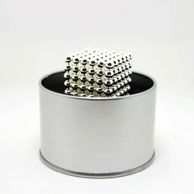 Kulki magnetyczne przeciwstresowe Neocube - zabawka dla dorosłych d3-silvery-beads