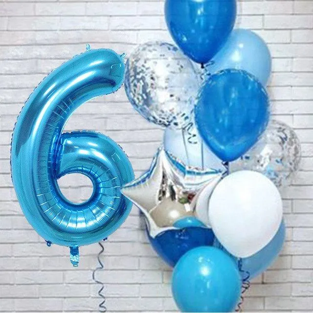 Party balloon set in multiple colours, birthday and anniversary balloons