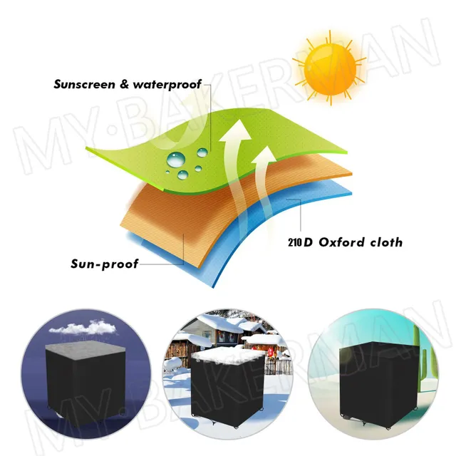 Outdoor cover for 1000L IBC tank - waterproof, dustproof and heat insulated cover for rain drums 260 / 260