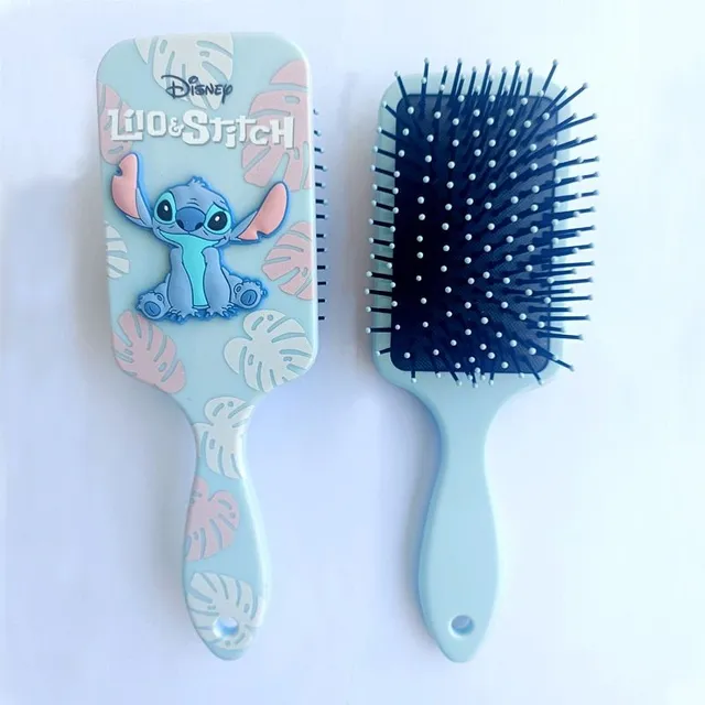 Luxury stylish wide hair brush with popular Disney motif Minnie and Stitch Bernice