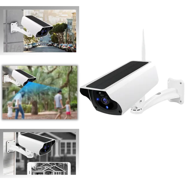 Security camera with solar cell