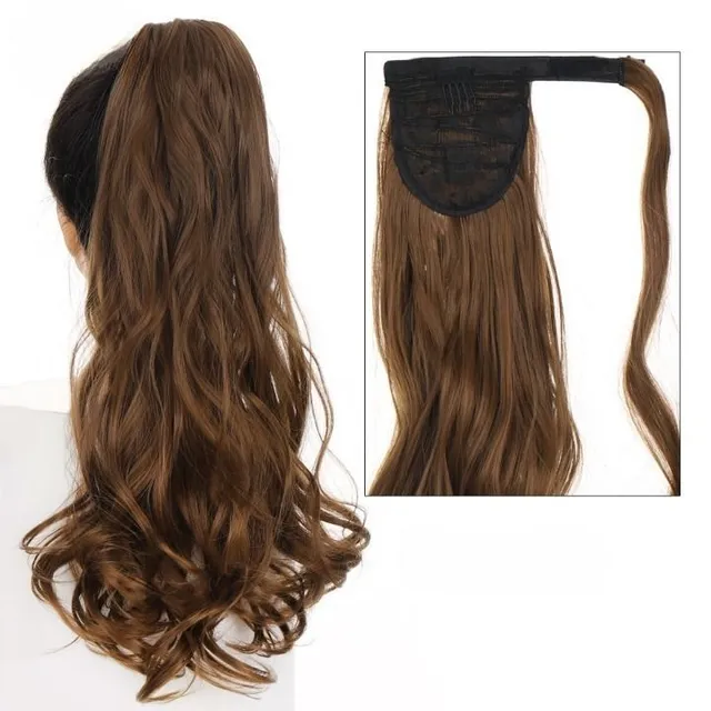 Women's long synthetic hair extensions for thickening hair