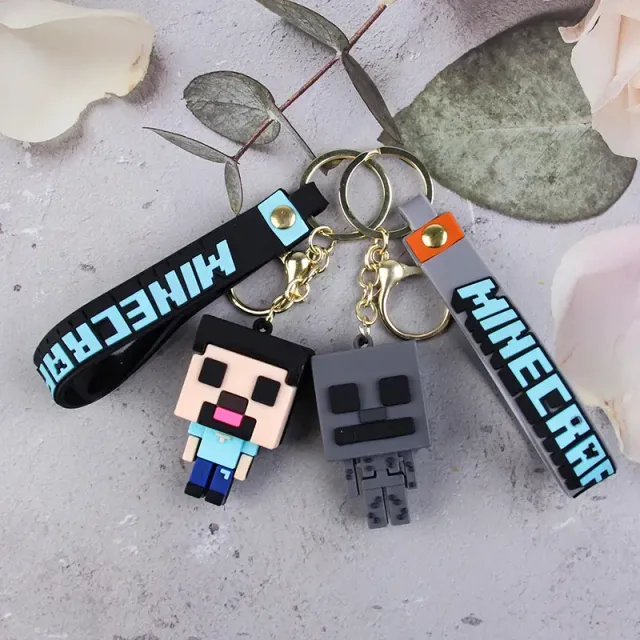Stylish keychain with game theme characters from Minecraft