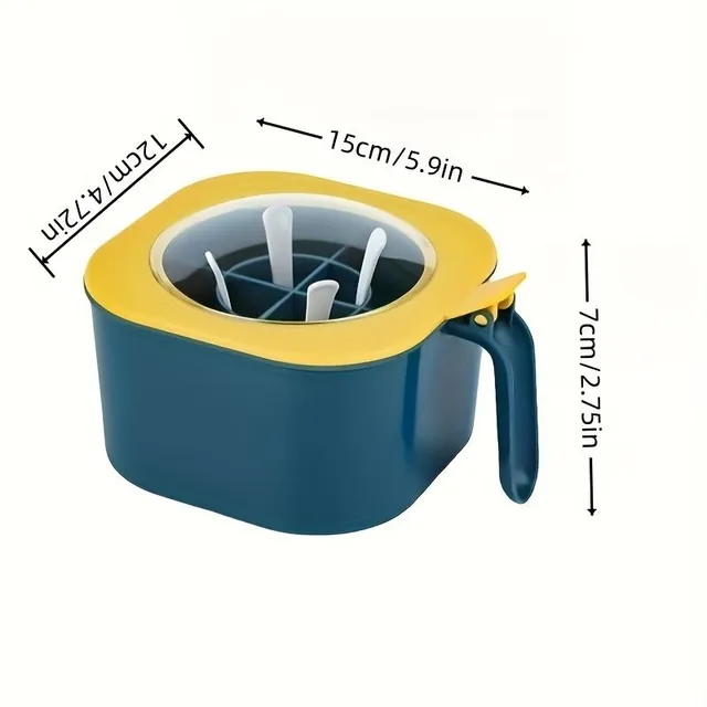 Recipient universal pentru condimente cu patru compartimente - pentru sare, condimente și ierburi