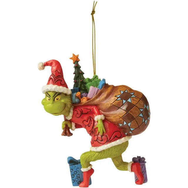 Christmas decoration of the green Grinch to hang on the Christmas tree - different variants