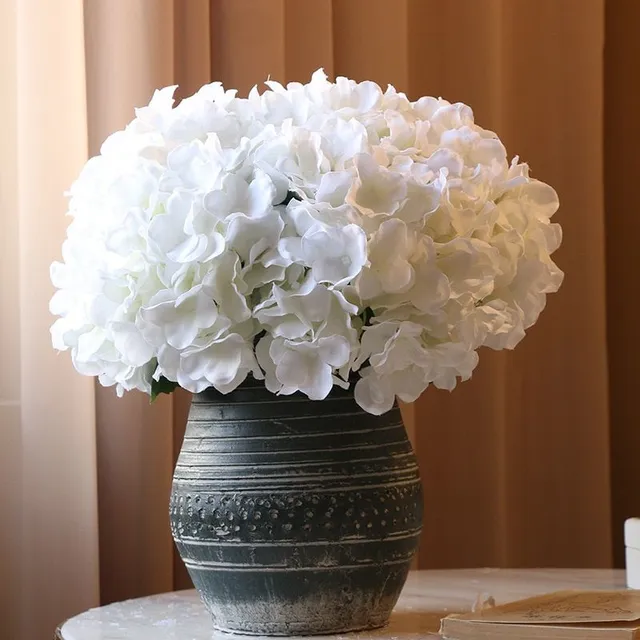 Luxurious large monochrome decorative artificial flower - hydrangea