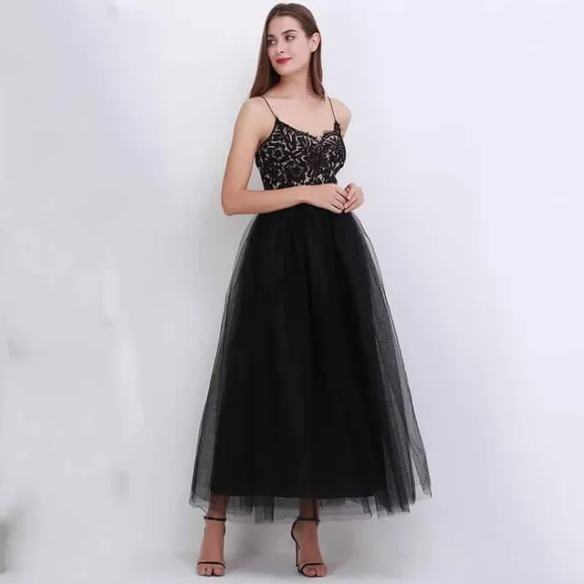 Women's tulle maxi skirt