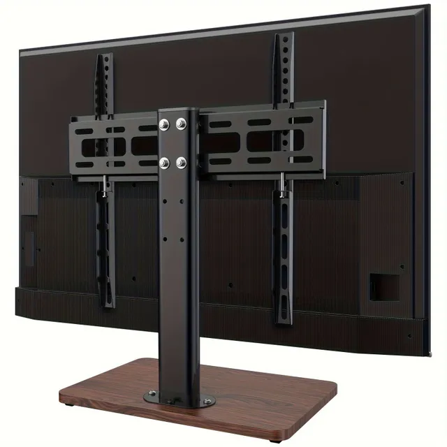 Universal TV Stand Table TV Stand For 26-55 inch LCD LED TV - 6 Level Height Adjustable TV Base Stand With Cable Management, VESA 400x400 Mm