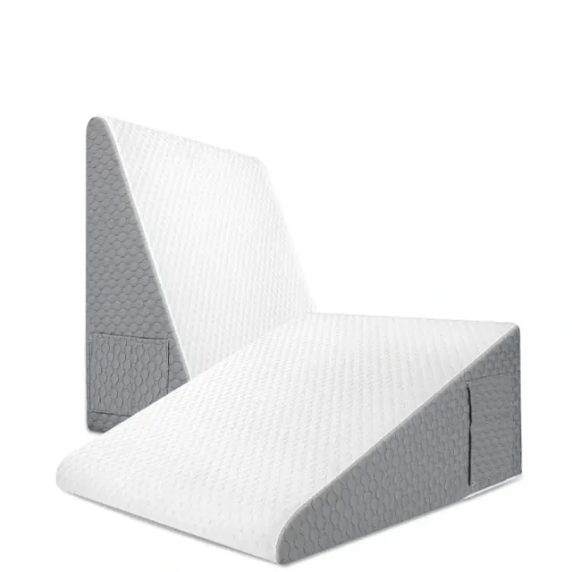 Sleeping wedge 3v1 with breathable air layer and memory foam, suitable for sleep, postoperative care and relief from heartburn.