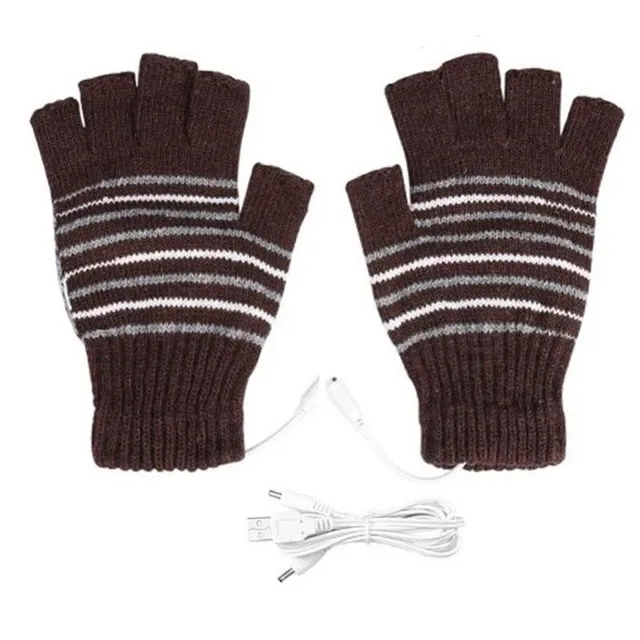 Warmed, fingerless gloves