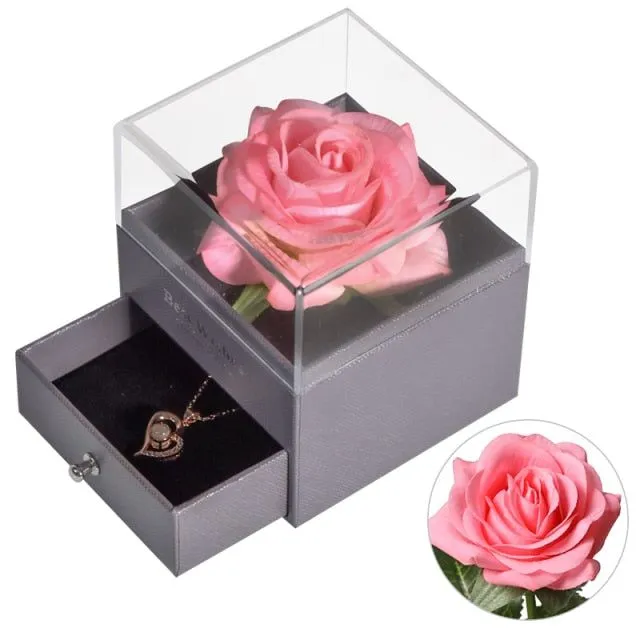 Trandafirul etern în cutie cadou