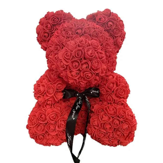 Gift teddy bear full of roses - more variants