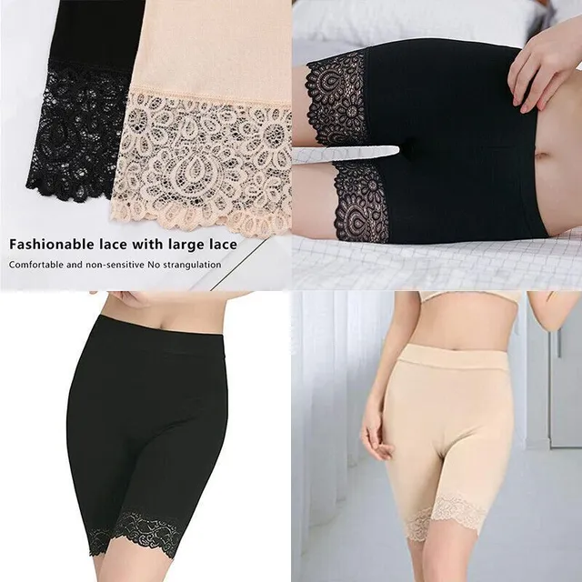 Pantaloni scurți moderni pentru femei, cu design din dantelă pentru protecție împotriva frecării coapselor