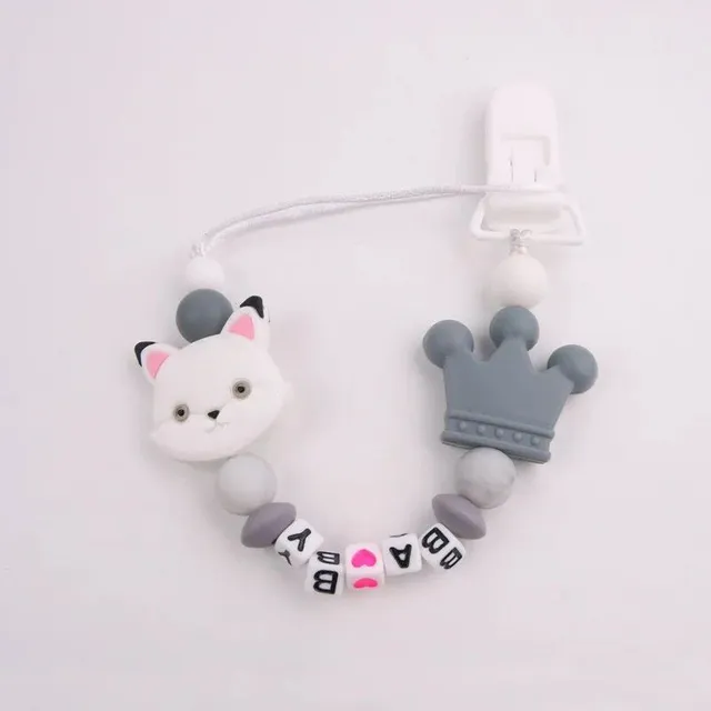Pacifier holders for newborns with a food silicone chain