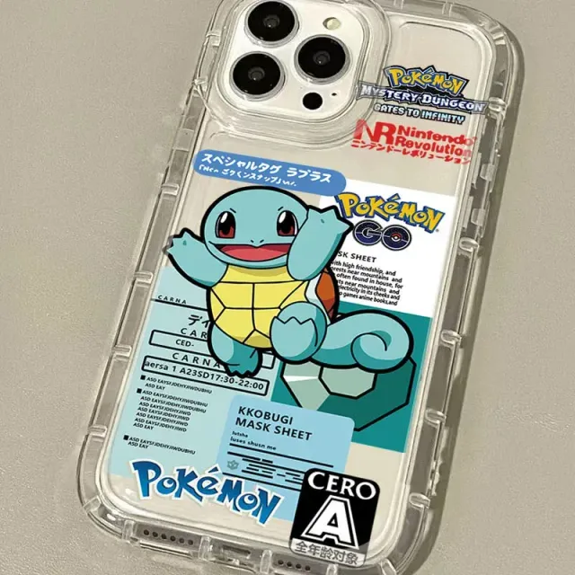 Funda transparente de moda para teléfonos iPhone con motivos de personajes favoritos de Pokémon