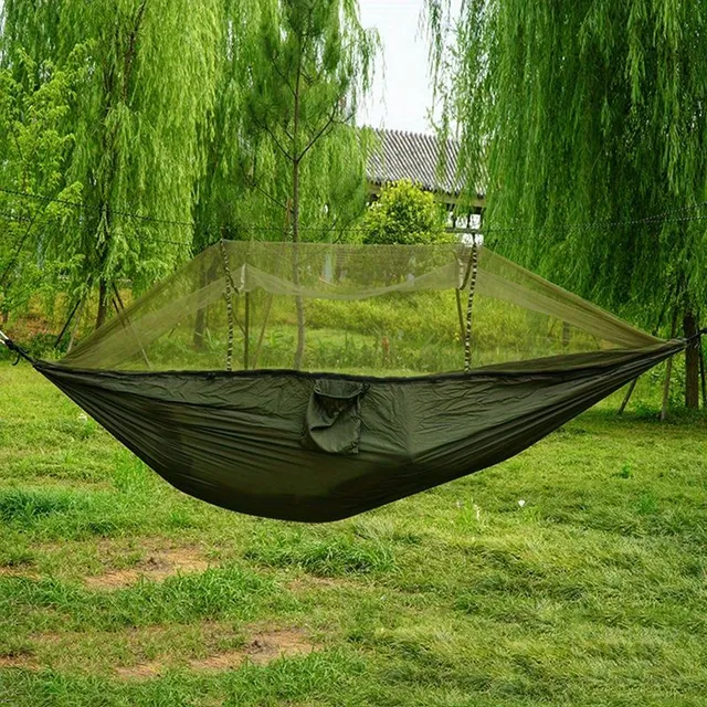 Anti-cottage double hammock with mosquito net for outdoor camping and home use