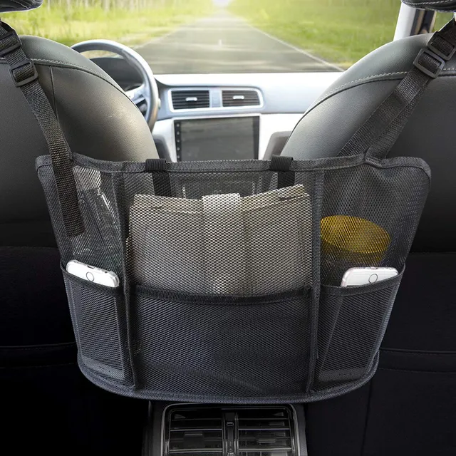 Organisateur et barrière pour animaux de compagnie dans la voiture Net Storage Purse Holder