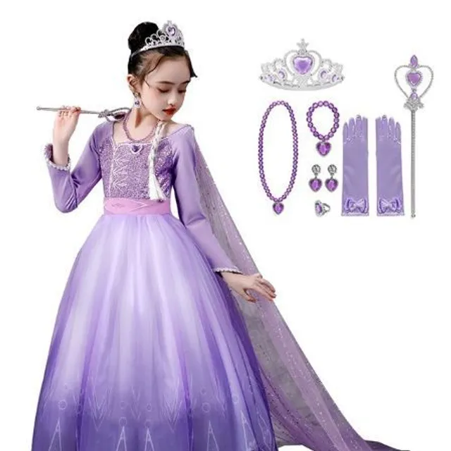 Robe de princesse Elsa pour fille du film Frozen 2