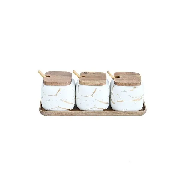 3 pcs ceramic spice container