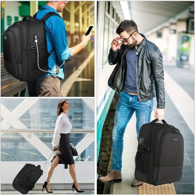Multifunkčná cestovná taška s kolieskami - 1 kus, veľká a praktická pre mužov a ženy