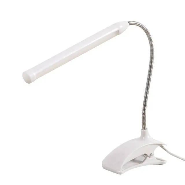 Flexible LED lamp with clip for comfortable reading