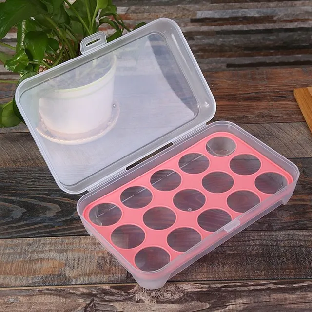 Colourful plastic egg storage box