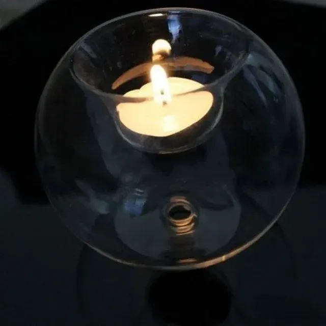 Glass candle for home decoration