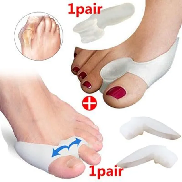 Toe Corrector Ortics Lábápolás Csontlábujj Javítás Puha Pedikűr Zokni Toe Kiegyenesítő Szilikonujj Szeparátor