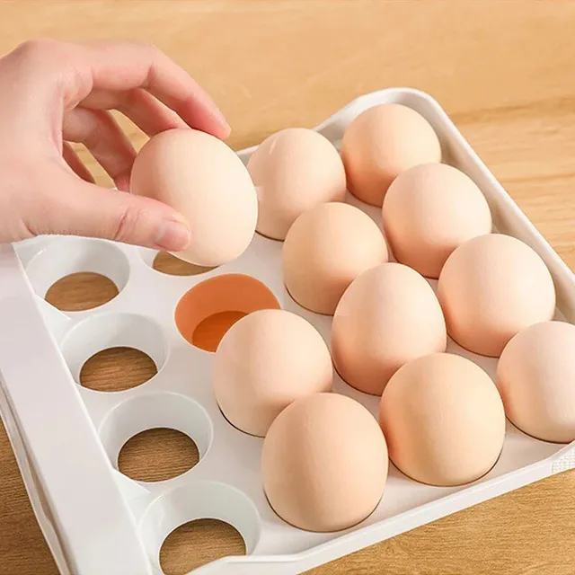 Dvouvrstvá zásuvková krabička na vejce - kuchyňský organizér na vejce do lednice