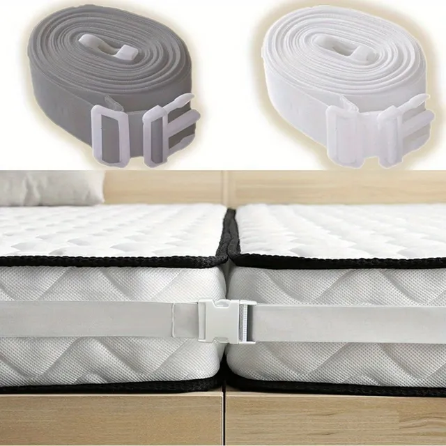 Popruh na spojení matrací, 10 m dlouhý spojovací popruh k posteli s nastavitelnou přezkou