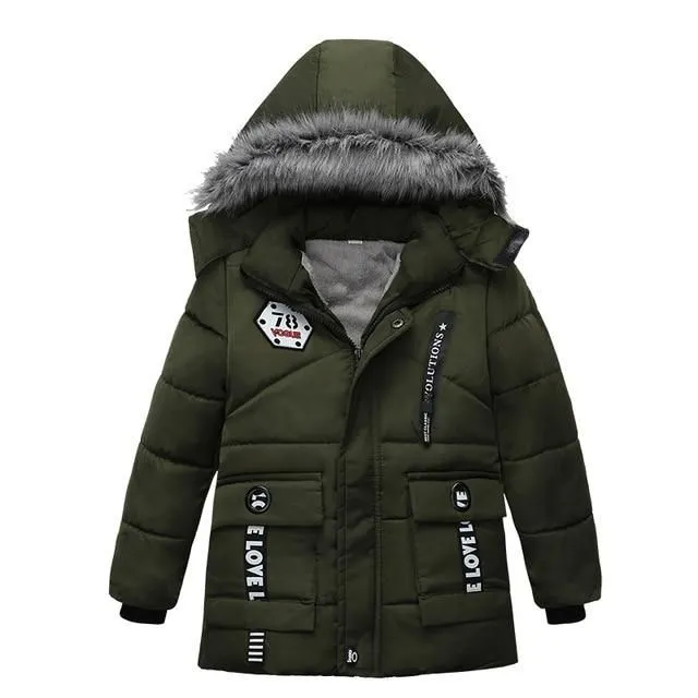 Lange Winterjacke für Kinder