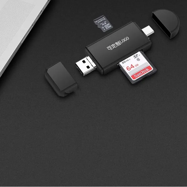 3-in-1 memory card reader