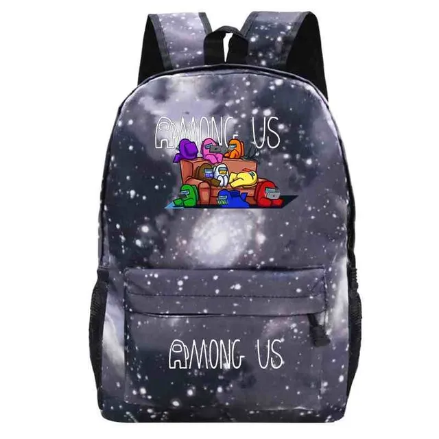 School backpack printed with Among Us characters 4