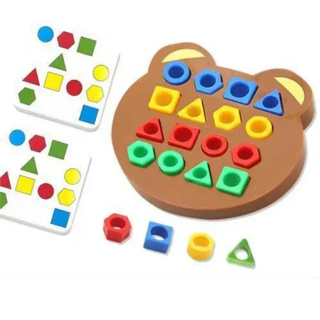 Montessori educational game with geometric shapes and colors