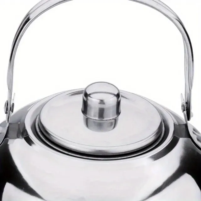 Stainless steel tea kettle with infusion machine - modern reflective coffee kettle