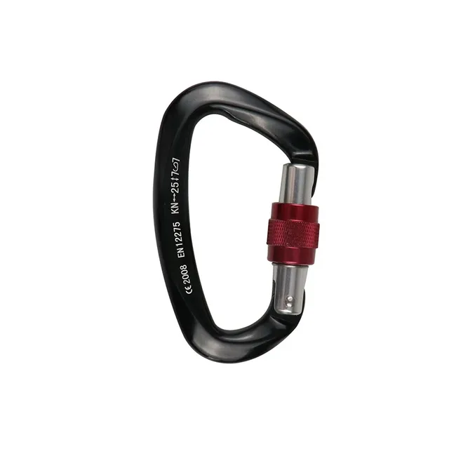 Professional climbing carabiner type D from aerospace aluminium (25 kN)