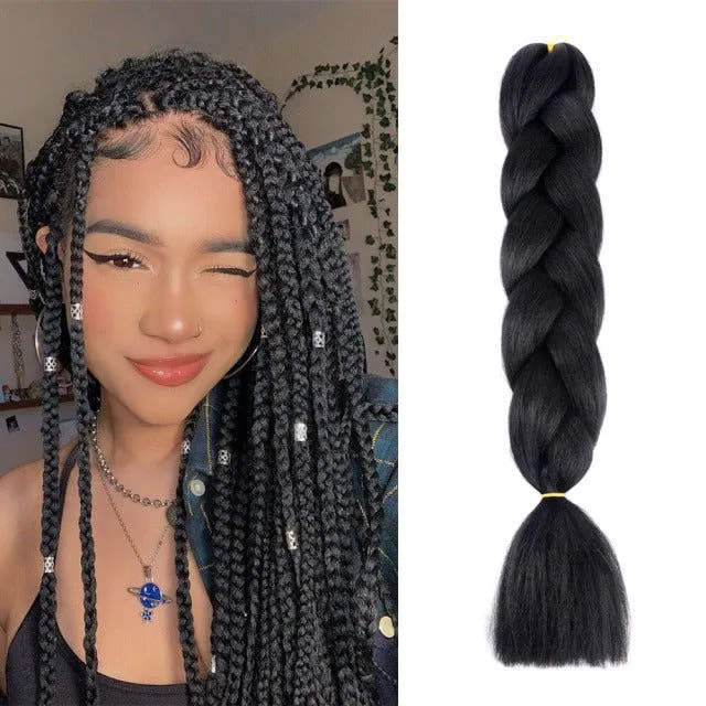 Kanekalon hair on braids - more variants