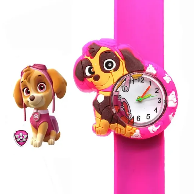 Montre analogique pour enfants avec des motifs des héros de la série Paw Patrol