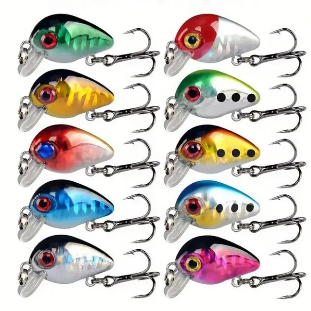 56-piece set of premium fishing baits - Bionic baits for freshwater and salt water - Minnow Crankbait Tackle with realistic design and fixed hooks