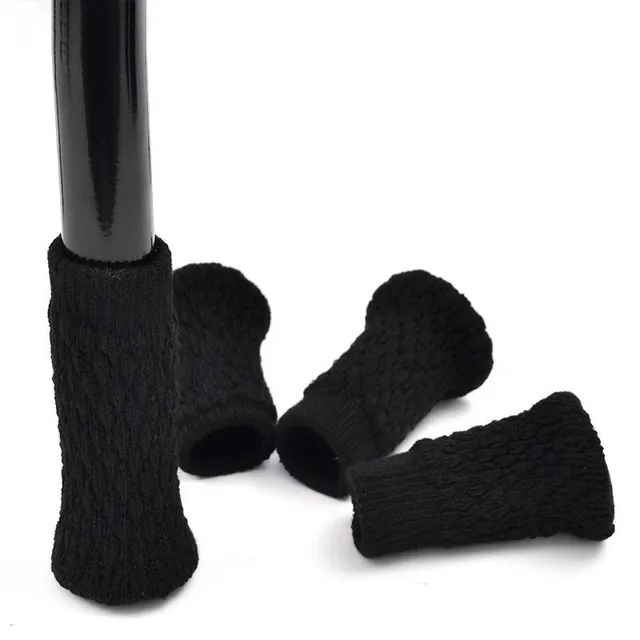 Practical knitted chair leg protectors to prevent scratching the floor 4 pieces Vairya