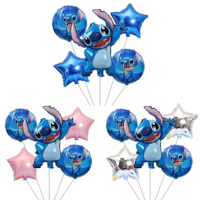 Urodzinowy zestaw balonów dekoracyjnych z motywem Lilo i Stich