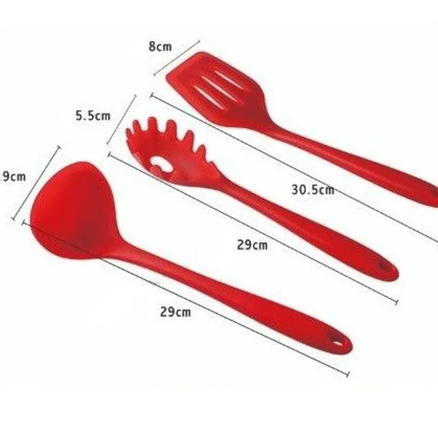 Set of kitchen silicone tools - 10 pcs