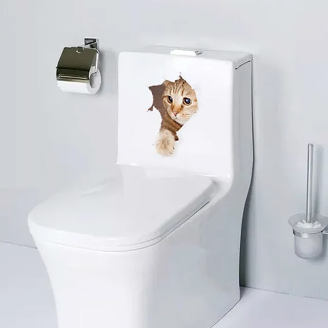 Cute 3D cat sticker